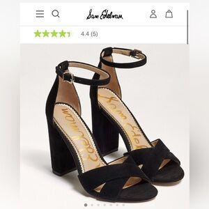 Sam Edelman - YANCY ANKLE STRAP SANDAL. Size 7, never worn. Black Suede.